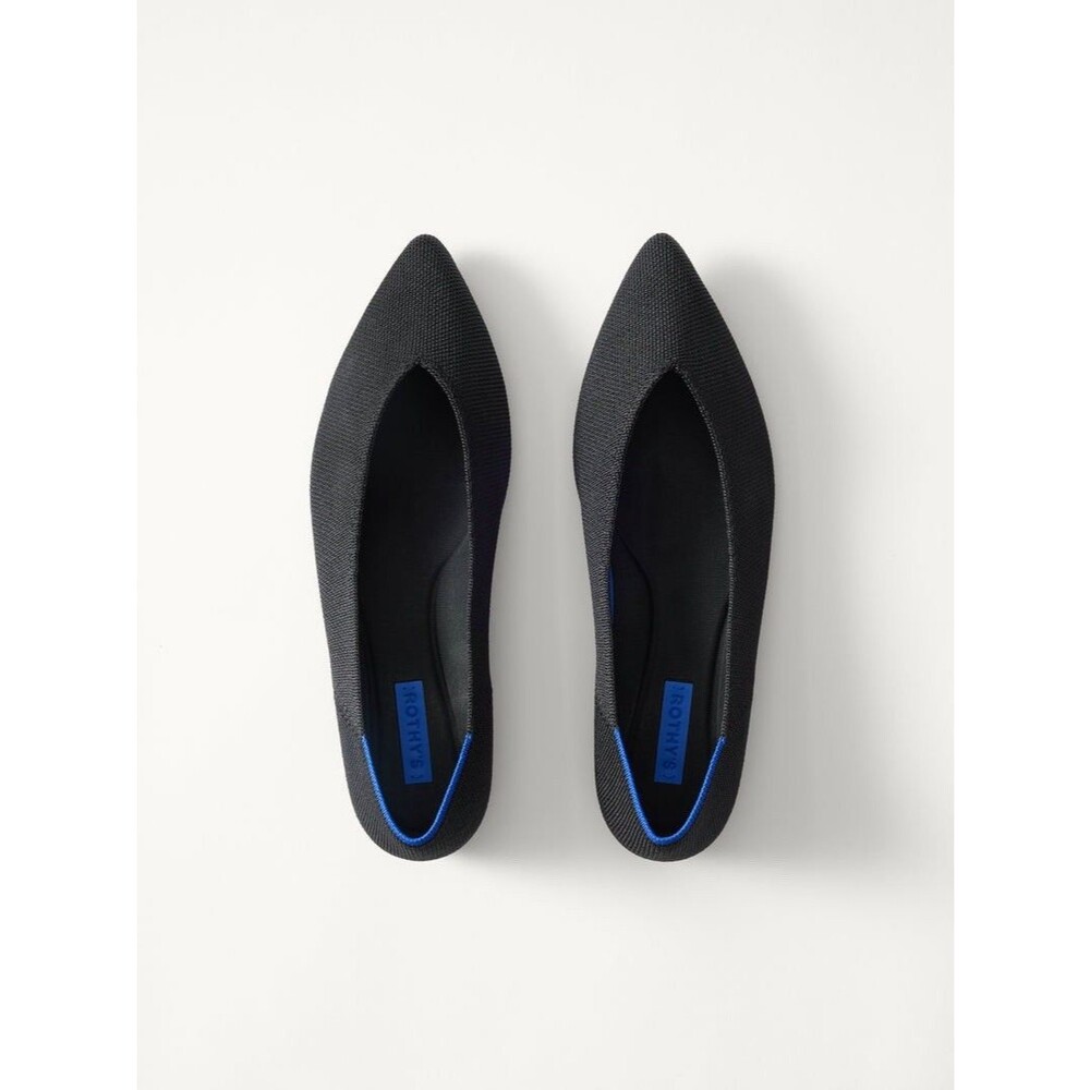 Rothy's The Point III Ballet Flat Black Color Toe Women’s Shoes Size 7M